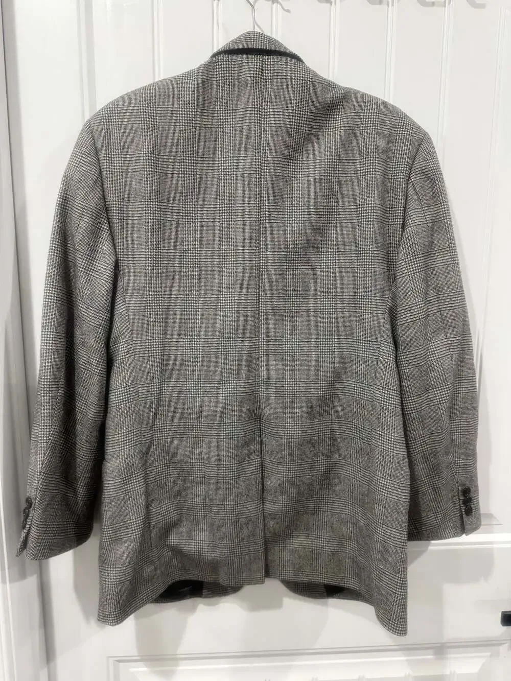 Brooks Brothers Loro Piana Wool Blazer Men’s 41R Gray Glen Plaid Vintage